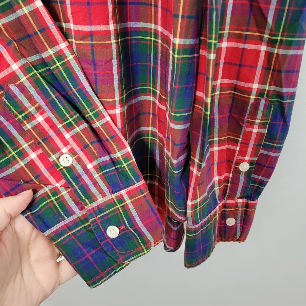Ralph Lauren Plaid Button Down Shirt Size Boys XL (18-20) Christmas Holiday
